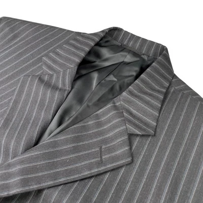 Holland & Sherry Men's 100% Wool 3-Button Blazer Gray/Blue Stripe • 48R - Image 1 of 4