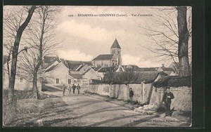 AK Briarres-sur-Essonnes, Gesamtansicht, Straßenansicht mit Blick auf die Kirche - Bild 1 von 2