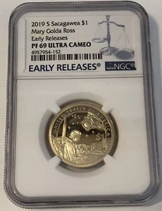 2019 S Proof Native American Mary Ross NGC PF69 ER Dollar $1 Coin - Picture 1 of 2