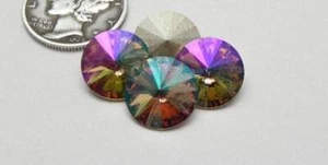 Swarovski Kaleidocopic Rainbow Earrings 10mm - Handmade with Swarovski Crystal - Picture 1 of 3