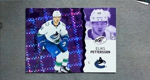 2023-24 Upper Deck Ice Purple #87 Elias Pettersson Canucks - Picture 1 of 2