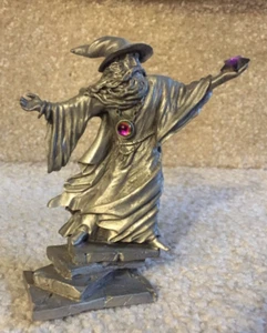 Rawcliffe Krakora 3 3/4" Pewter Wizard RF 652 With 2 Rhinestones 1989 FREE SHIP - Picture 1 of 8
