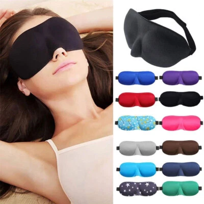 3D Sleep Eye Mask Travel Sleeping Aid Blindfold Travel Relax Shade Cover Mas + - Image 1 of 4