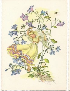 FAIRY FLOWERS FEE BLUMEN FATA E FIORI 1093 ILLUSTRATORE SCONOSCIUTO - Foto 1 di 2