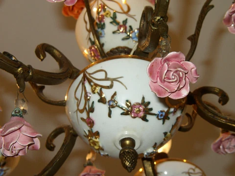 Vintage Antique Gold Karat Chandelier(s) - 1 - Also Offered up to a set of 5 ! Cover