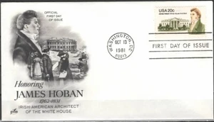 US Scott #1936 "James Hoban", Art Craft Cachet First Day Cover - Picture 1 of 1