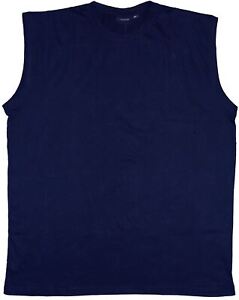 Espionage Men's Plus Size Sleeve Less Cotton Tee Shirt 2XL-8XL, 8 Colours