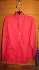 Men's H2O Collection Red Long Sleeve Front Square Buttons Top Stitch Shirt Sz L