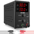 Adjustable DC Power Supply 0-30V 0-10A 3 Digits Variable Lab Power Supply Bench