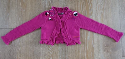 Suéter Cárdigan Bolero Catimini Niñas Rosa 100% Algodón Talla 5 Usado en Excelente Condición Foto 1 de 4