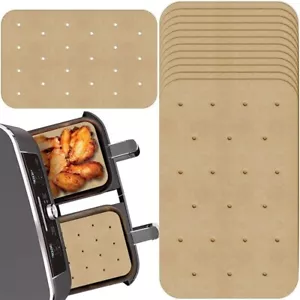 Air Fryer Liners Disposable Parchment Paper Non-Stick for Ninja Dual 100 Pcs - Picture 1 of 8