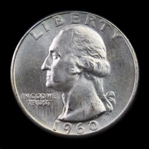 1960 Circulated Washington Silver Quarter - Picture 1 of 2