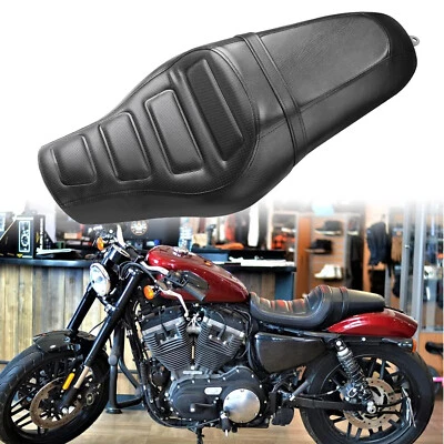 Asiento de dos asientos para conductor de motocicleta pasajero para Harley Sportster 883 1200 72 48 Foto 1 de 4
