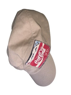 Sombrero Soldador Coca Cola Árabe Vintage Parche Marca Bordado Caqui Talla Mediana  Foto 1 de 2