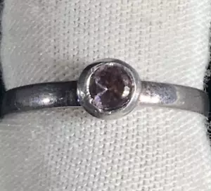 Hand Made Sterling Silver 925 Size 6.5 Amethyst Gemstone Ring - Picture 1 of 4