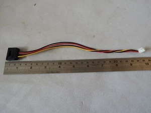 10 x Cable de alimentación HDD SATA con conector blanco de 4 pines 260 mm - Imagen 1 de 4