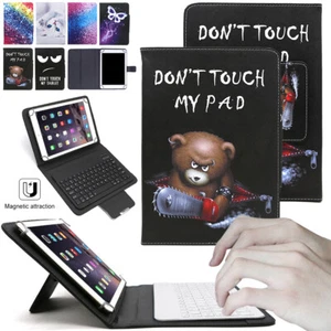 Universal Wireless Keyboard Folio Case Cover For 7"-7.9"/9.7"-10.9" inch Tablet - Picture 1 of 35