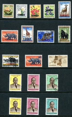 Republic of the Congo 1960 - 1961 Used and Unused Lot Cover