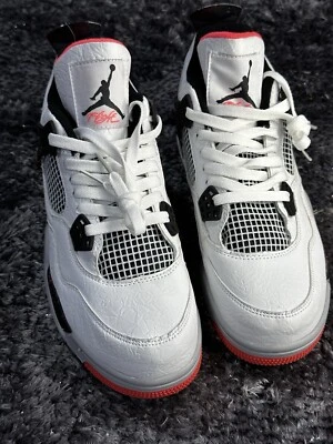 Talla 8.5 - Jordan 4 Retro Pale Citron, Bright Crimson 2019 Foto 1 de 4