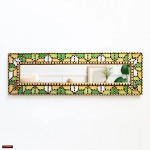 Peruvian Large narrow Horizontal Mirror 39.9"tall for Wall Decor, living room - Picture 1 of 11