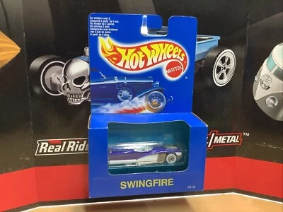 Hot Wheels Swingfire, Blue, 4312, RARE International Blue Box Card 1990 RW - Image 1 of 4
