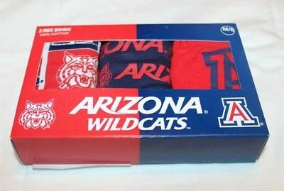 Bikinis/bragas Arizona Wildcats para mujer 100 % algodón paquete de 3 M/6 37"-38" Foto 1 de 2