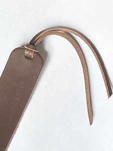 Leather bookmark Brown leather with matching tassel - Picture 1 of 4