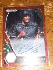 2021 Panini Prizm Draft Picks Red Prizm Auto /99 Denzel Clarke #PDP127 Auto A's