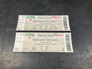 Talón de boleto Phillies 2018 28/06/18 vs Nacionales - Imagen 1 de 1