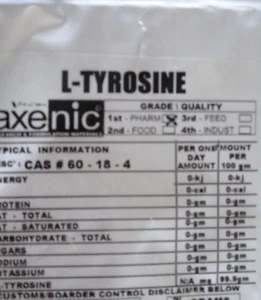 1kg (1000 Grams) TYROSINE 99.9% HPLC Powder CAS# 60-18-4 - Bild 1 von 3