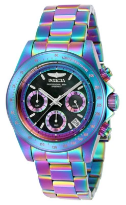 Reloj Invicta 40 mm Speedway Cuarzo Cronógrafo Esfera NEGRA MOP IRIDISCENTE SS Foto 1 de 3
