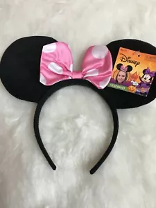 Minnie Mouse Girls NEW Headband Pink Polka Dot Bow & Ears Dress Up Ages 3+ - Picture 1 of 5