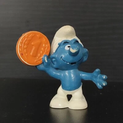 Schleich 20029 - Smurf with Coin - Vintage Smurf Smurfs Schlümpfe Puffi Pitufos - Image 1 of 4