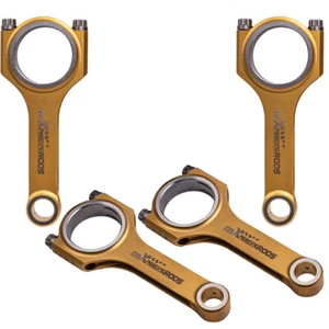 4x Titanizing Connecting Rods for Mazda 323 MX-5 Miata B6 1.6 BP 1.8 Engine - Picture 1 of 9