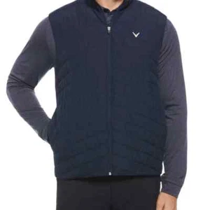 NEW Callaway Quilted Vest Men's Navy Blue Golf Full Zip CGVFD0D5BC FREE S&H! - Picture 1 of 4