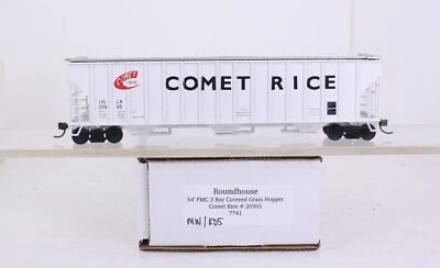HO Roundhouse 7741 Comet Rice 54’ FMC 3 Bay Covered Hopper USLX 20965 Upgraded - Image 1 of 4