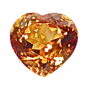 7,32 Ct Champagner Topas Gut Ausgewählt (11 x 10 mm) Natürliche Herz Brasilien Edelsteine - Bild 1 von 5