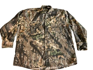 Vintage Mossy Oak Breakup Mens XL Button Up Camo Shirt Made in USA Sholder Strap - Picture 1 of 13
