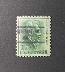 Millheim, Pennsylvania Type 841 Precancel - 1 cent Jackson - U.S. #1209 - PA - Picture 1 of 1