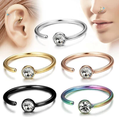 Nose Rings 32PCS 316L Steel L Shaped Studs Helix Cartilage Earrings 20G 18G 16G - Image 1 of 4