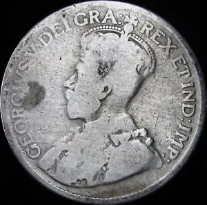1918 Buoni Dettagli Canada Dinged Argento 25 Centesimi - KM# 24 - JG - Foto 1 di 2