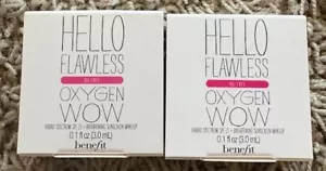 Lot of 2 Hello Flawless Oxygen Wow Oil-free Brightening Sunscreen Makeup 0.1 oz - Picture 1 of 2