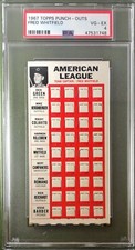 1967 TOPPS PUNCH-OUTS FRED WHITFIELD PSA 4 CLEVELAND INDIANS TEST ISSUE
