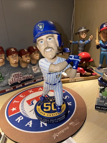 2021 Milwaukee Brewers Robin Yount 50th Anniversary SGA Bobblehead in Box Cover
