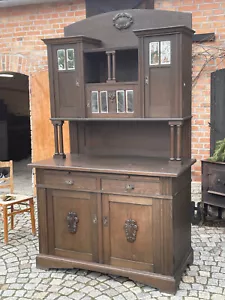 2/9/323 Buffet Eiche Jugendstilschrank Aufsatzschrank Jugendstil - Bild 1 von 14