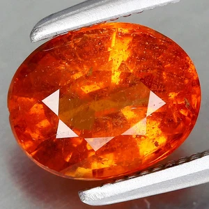 1.66ct 7.4x5.9mm Oval Natural Orange Spessartite Garnet Gemstone Namibia, Africa - Picture 1 of 4