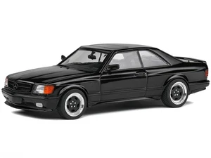 Mercedes C126 560 SEC AMG widebody 1990 black diecast model car Solido 1:43 - Picture 1 of 4
