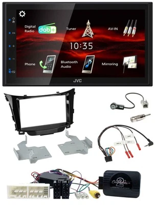 JVC USB Bluetooth Lenkrad DAB 2DIN Autoradio für Hyundai I30 ab 2017 - Bild 1 von 4