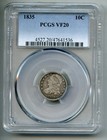 1835 CAPPED BUST SILVER DIME PCGS VF 20 1835 CAPPED BUST SILVER DIME PCGS VF 20