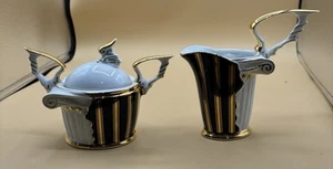 Casati Aramco Imports Porcelain Creamer And Sugar Bowl - Picture 1 of 9
